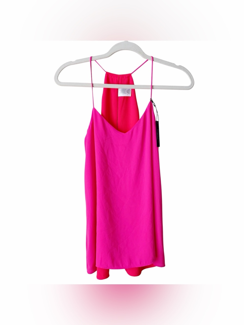 Express | Barcelona Cami Top Reversible V-neck Bright Pink Coral Small